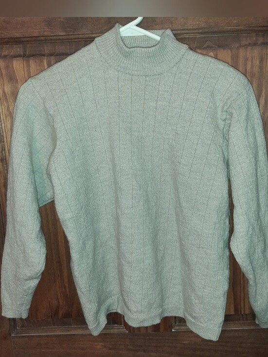Brandini Other - Brandini Men's Italian Merino Wool Mock Neck Sweater Gray Large